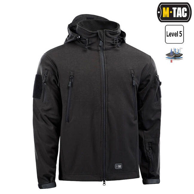 JACHETA SOFTSHELL CU CAPTUSEALA, NEAGRA - M-TAC