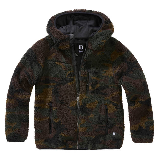 Jacheta Teddyfleece cu gluga pentru copii - woodland - Brandit