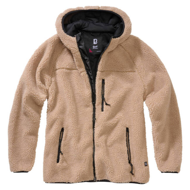 Jacheta Teddyfleece cu gluga pentru femei - camel - Brandit