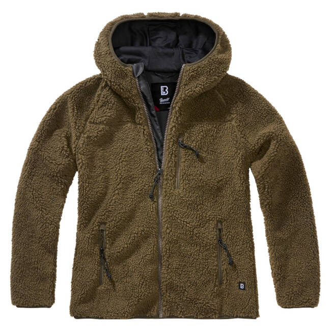 Jacheta Teddyfleece cu gluga pentru femei - olive - Brandit