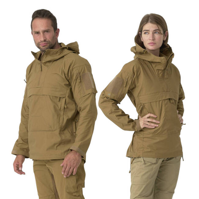 Jacheta Unisex Tracer Anorak - Polycotton Stretch Ripstop - Coyote - Helikon Tex