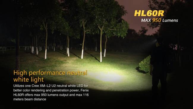 LANTERNĂ FRONTALĂ - HL60R - FENIX® - DESERT TAN