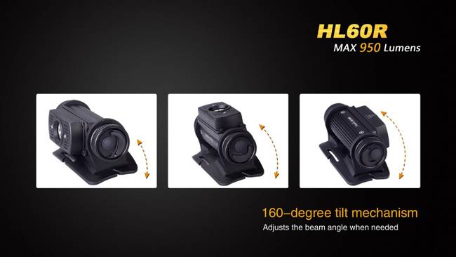 LANTERNĂ FRONTALĂ - HL60R - FENIX® - NEGRU