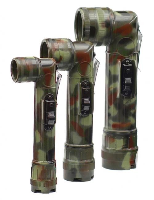 LANTERNA US G.I. STYLE ANGLEHEAD FLASHLIGHT (2 x C CELL) FLECKTARN CAMO 