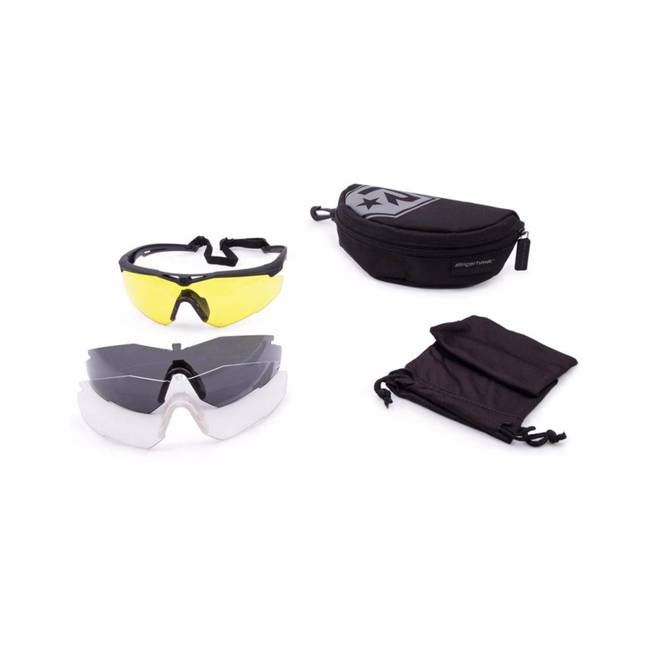 OCHELARI DE PROTECȚIE REVISION - KIT STINGERHAWK DELUXE - NEGRU/GALBEN - LARGE