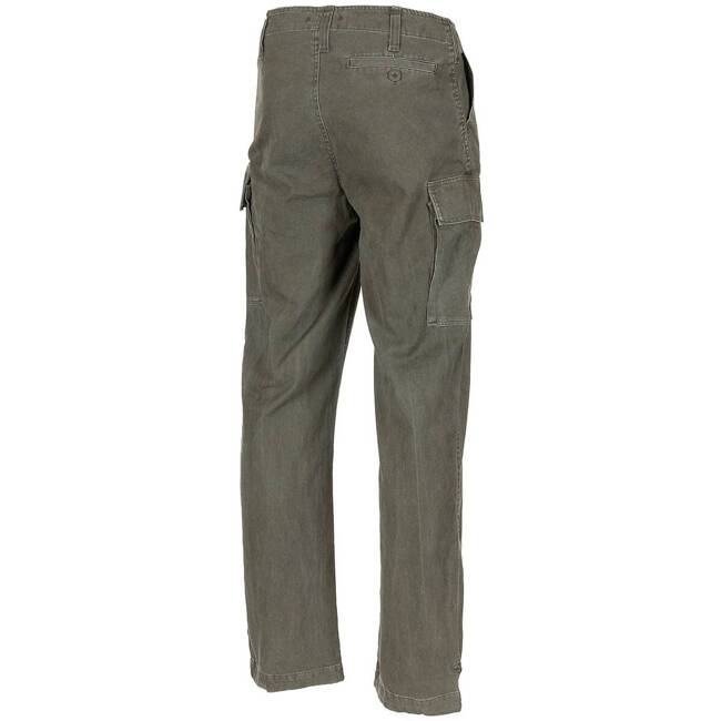 PANTALONI MOLESKIN STONEWASHED - VERDE OD - MFH