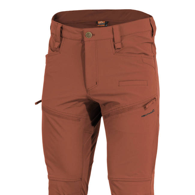 PANTALONI - "RENEGADE TROPIC" - PENTAGON® - ROȘU CĂRĂMIZIU - LUNGIME 34″