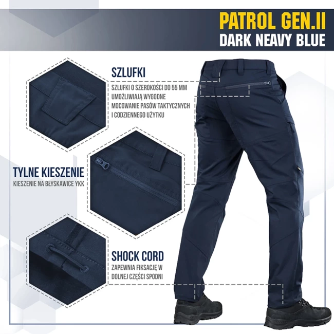 PANTALONI TACTICI PATROL GEN.II FLEX, BLEUMARIN INCHIS - M-TAC