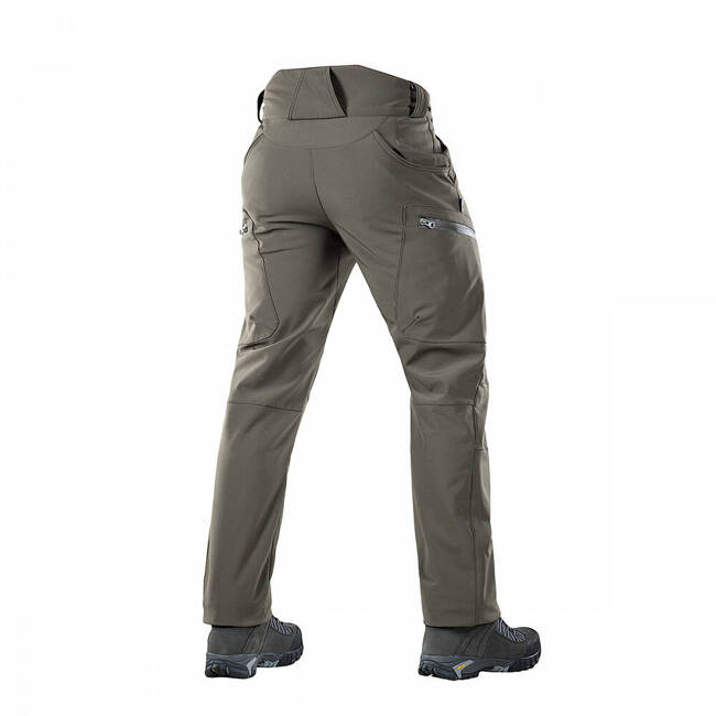 PANTALONI TACTICI SOFTSHELL DE IARNA, VERDE OLIVE - M-TAC