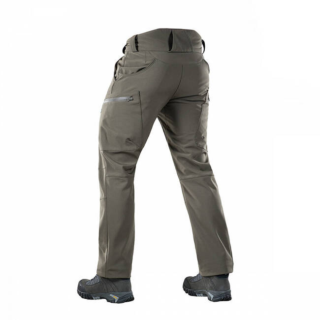 PANTALONI TACTICI SOFTSHELL DE IARNA, VERDE OLIVE - M-TAC