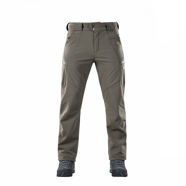 PANTALONI TACTICI SOFTSHELL DE IARNA, VERDE OLIVE - M-TAC