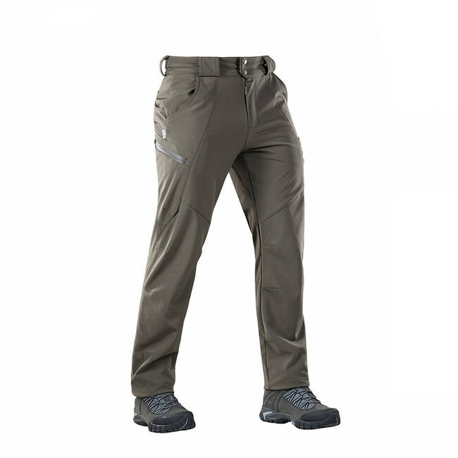 PANTALONI TACTICI SOFTSHELL DE IARNA, VERDE OLIVE - M-TAC