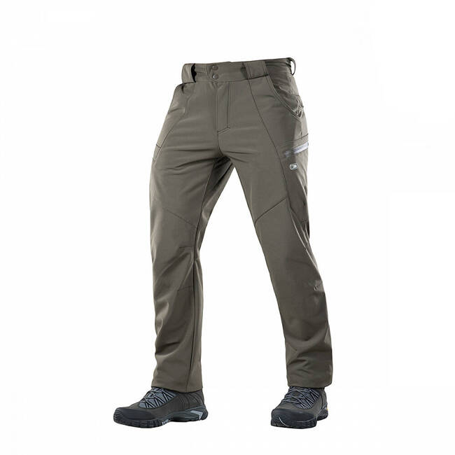 PANTALONI TACTICI SOFTSHELL DE IARNA, VERDE OLIVE - M-TAC