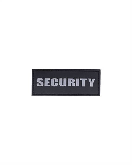 PATCH 3D - "SECURITY" - PVC - CU VELCRO - 8.6 x 3.3 CM - NEGRU/FLUORESCENT