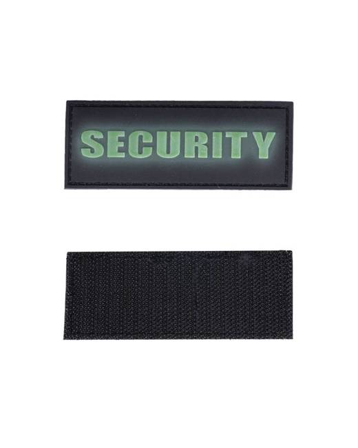 PATCH 3D - "SECURITY" - PVC - CU VELCRO - 8.6 x 3.3 CM - NEGRU/FLUORESCENT