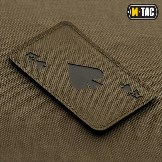 PATCH CARTE AS DE PICA - LASER CUT - CORDURA - VERDE RANGER/NEGRU - M-TAC