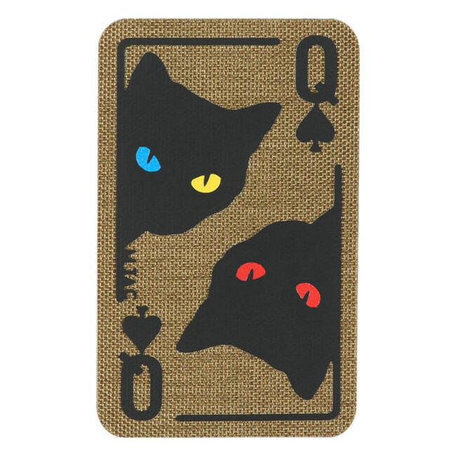 PATCH CARTE REGINA DE PICA - LASER CUT - CORDURA - COYOTE/NEGRU - M-TAC