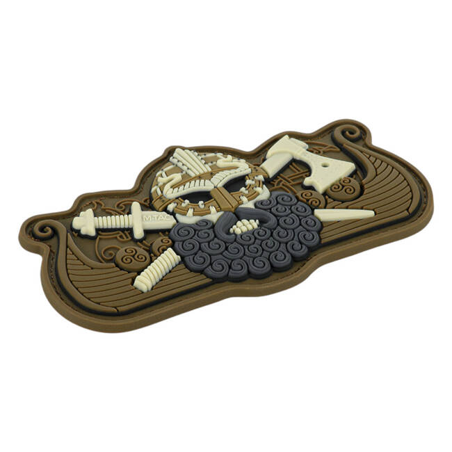 PATCH DRAKKAR VIKING 3D PVC - NEGRU/COYOTE - M-TAC