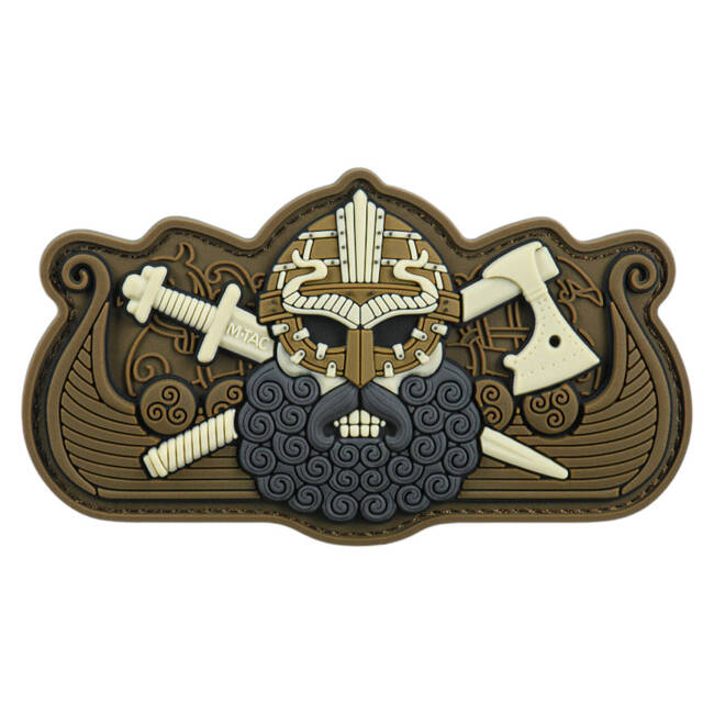 PATCH DRAKKAR VIKING 3D PVC - NEGRU/COYOTE - M-TAC