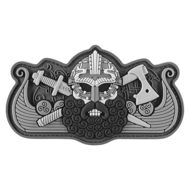 PATCH DRAKKAR VIKING 3D PVC - NEGRU/GRI - M-TAC