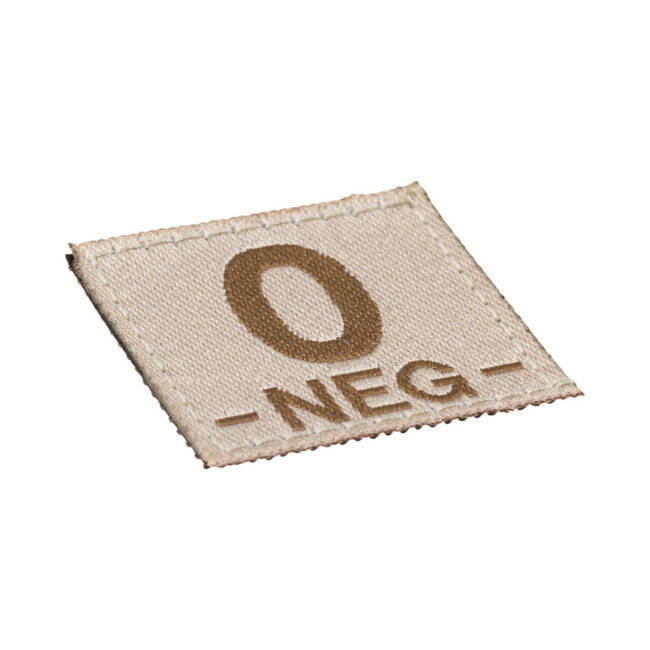 PATCH GRUPA SANGUINA - 0 NEG - DESERT - CLAWGEAR