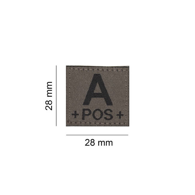 PATCH GRUPA SANGUINA - A POS - RAL7013 - CLAWGEAR