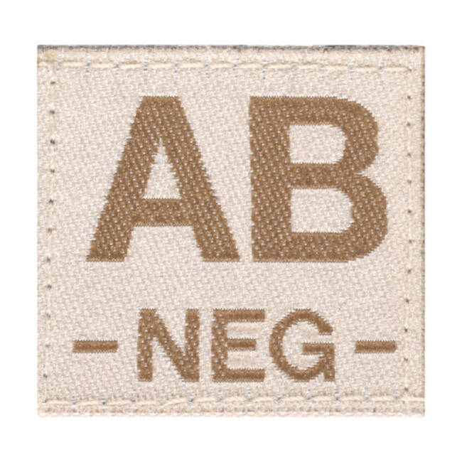 PATCH GRUPA SANGUINA - AB NEG - DESERT - CLAWGEAR