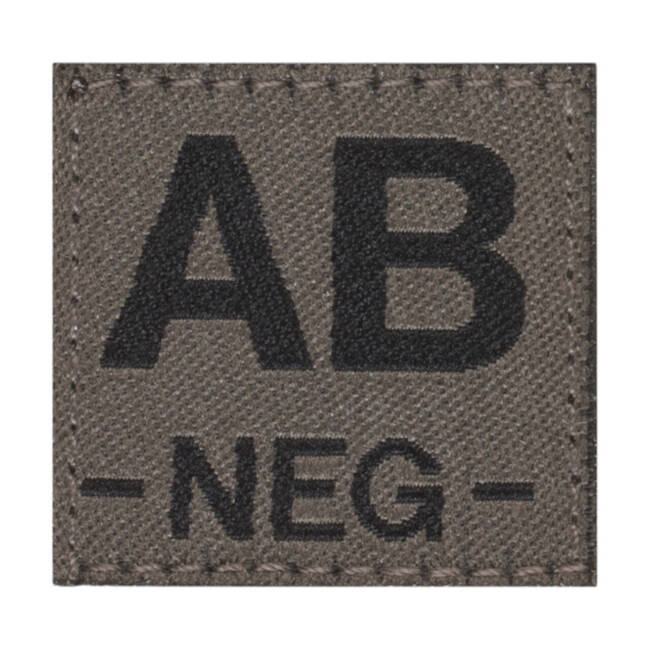 PATCH GRUPA SANGUINA - AB NEG - RAL7013 - CLAWGEAR