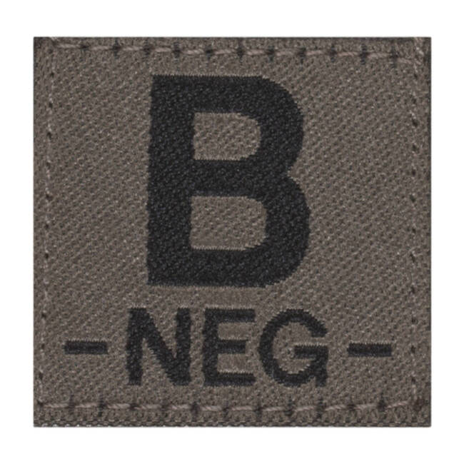 PATCH GRUPA SANGUINA - B NEG - RAL7013 - CLAWGEAR