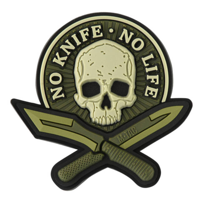 PATCH NO KNIFE - NO LIFE 3D PVC - OLIVE - M-TAC