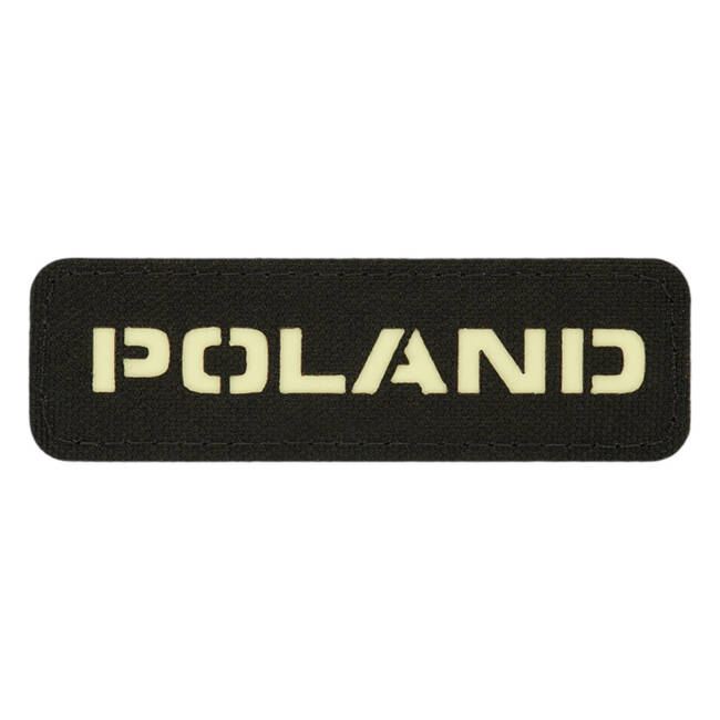 PATCH POLONIA - 25 x 80 mm - LASER CUT - NEGRU/GID - M-TAC