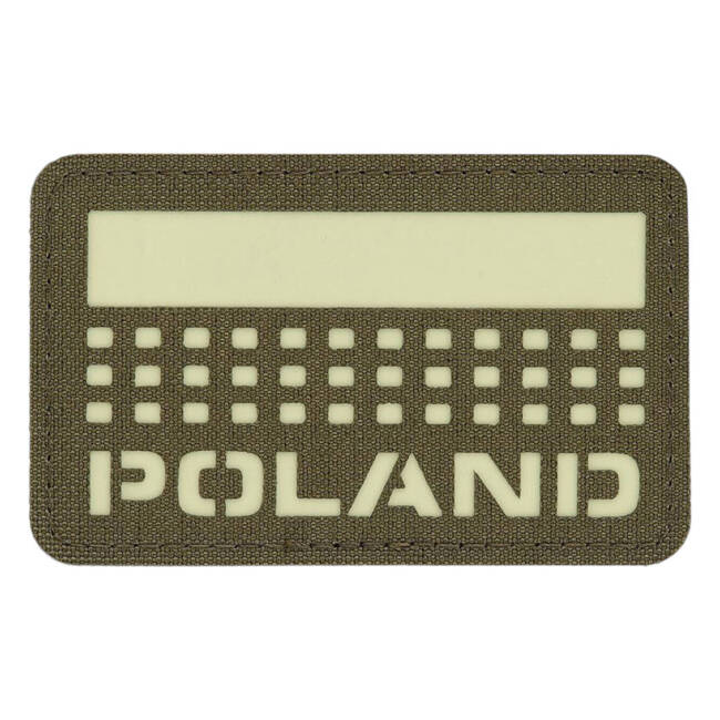 PATCH POLONIA (cu steag) - 50 x 80 mm - LASER CUT - VERDE RANGER/GID - M-TAC