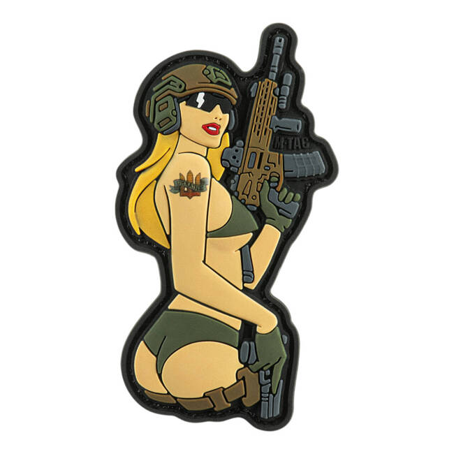 PATCH TACTICAL GIRL BLONDA ?4 PVC - COLOR - M-TAC