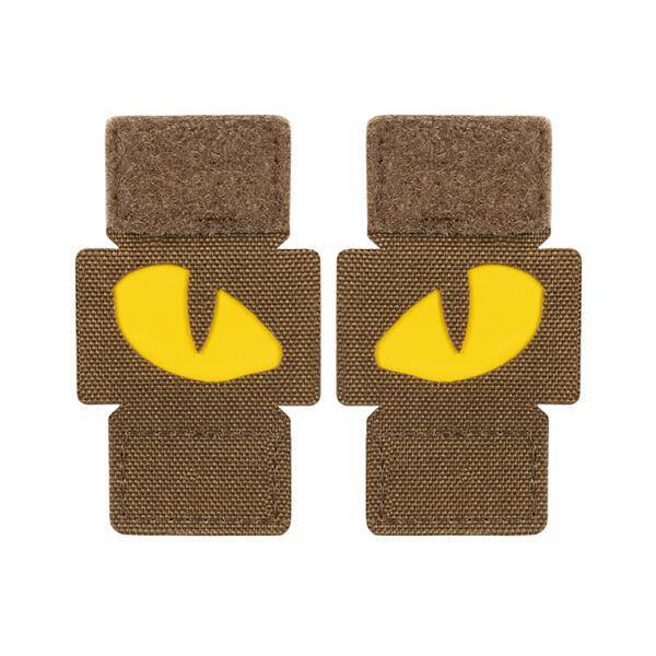 PATCH TIGER EYES LASER CUT (pereche) - COYOTE/GALBEN - M-TAC