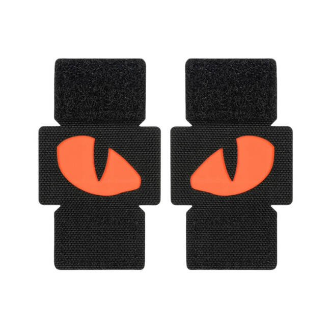 PATCH TIGER EYES LASER CUT (pereche) - NEGRU/ROSU - M-TAC