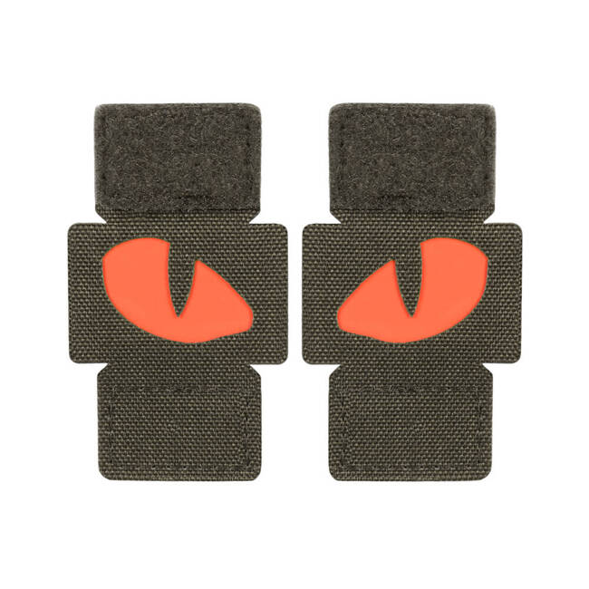 PATCH TIGER EYES LASER CUT (pereche) - VERDE RANGER/ROSU - M-TAC