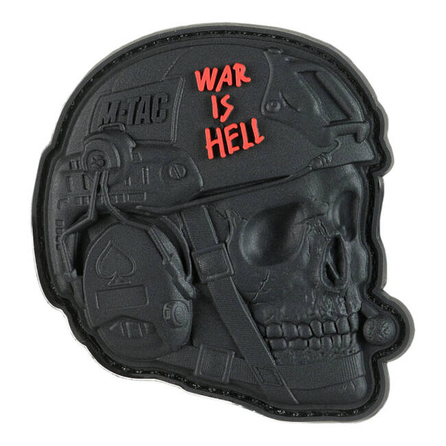 PATCH WAR IS HELL 3D PVC - NEGRU - M-TAC