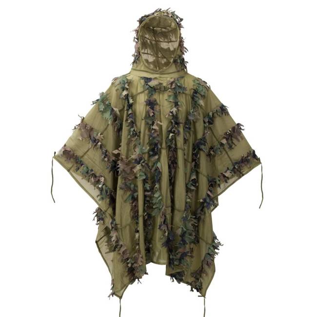 PONCHO DE CAMUFLAJ - "LEAF GHILLIE®" - Helikon-Tex - US WOODLAND