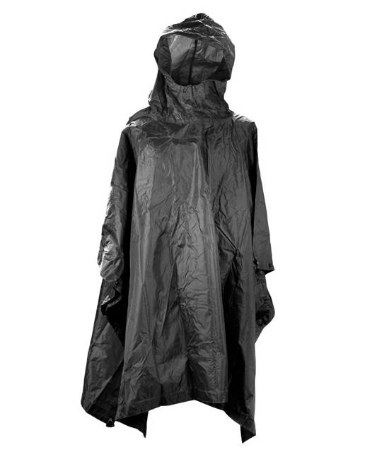 PONCHO, PELERINA DE PLOAIE RIPSTOP - Mil-Tec - NEGRU