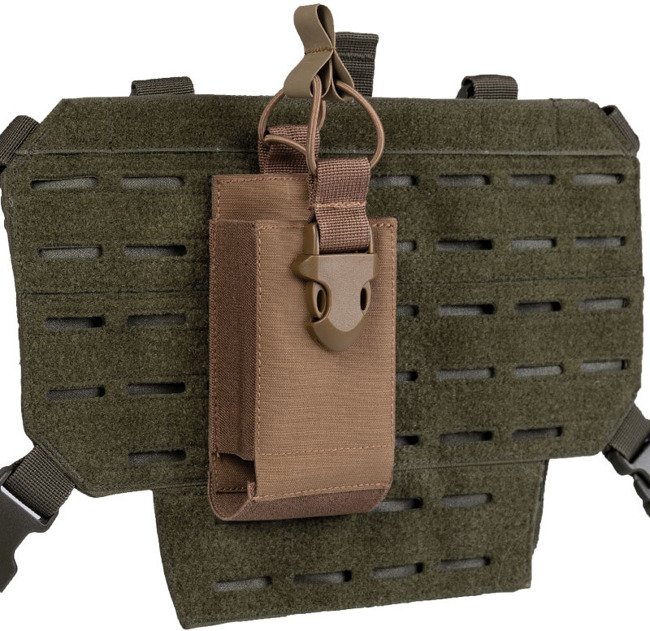 POUCH, HUSĂ CU VELCRO PENTRU STAȚIA RADIO - Mil-Tec® - COYOTE ÎNCHIS