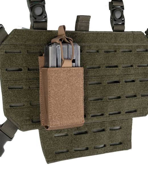 POUCH SIMPLU PENTRU UN ÎNCĂRCĂTOR - ATAȘARE CU VELCRO - Mil-Tec® - COYOTE ÎNCHIS