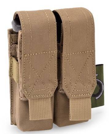 POUCH, TOC DUBLU PENTRU INCARCATOARE DE PISTOL - Outac® - COYOTE TAN