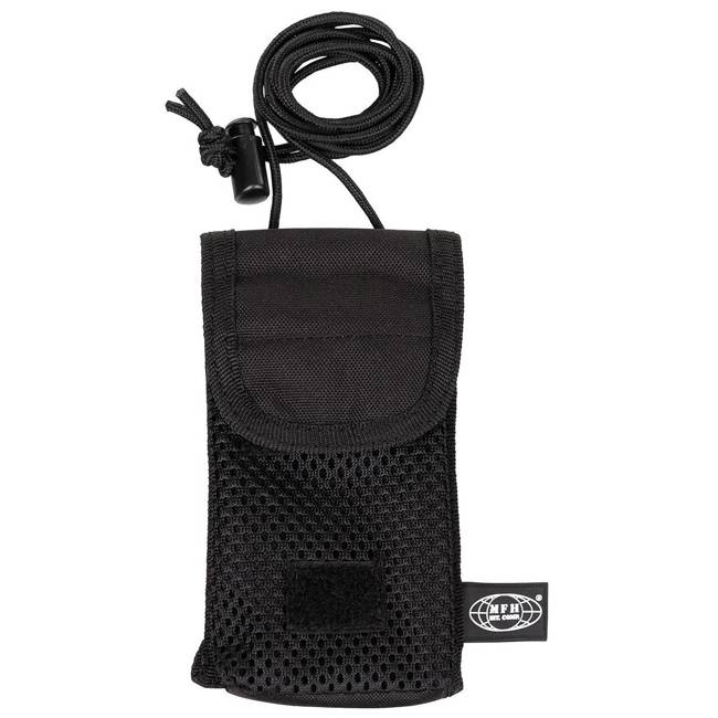 Pouch pentru telefon cu sistem de prindere MOLLE - Negru