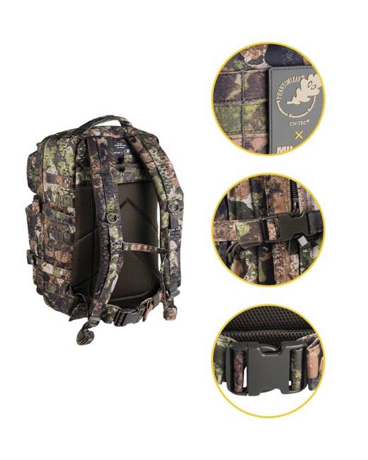 RUCSAC AMERICAN MARE ASSAULT MOLLE 36L, PHANTOMLEAF WASP I Z1B - MIL-TEC