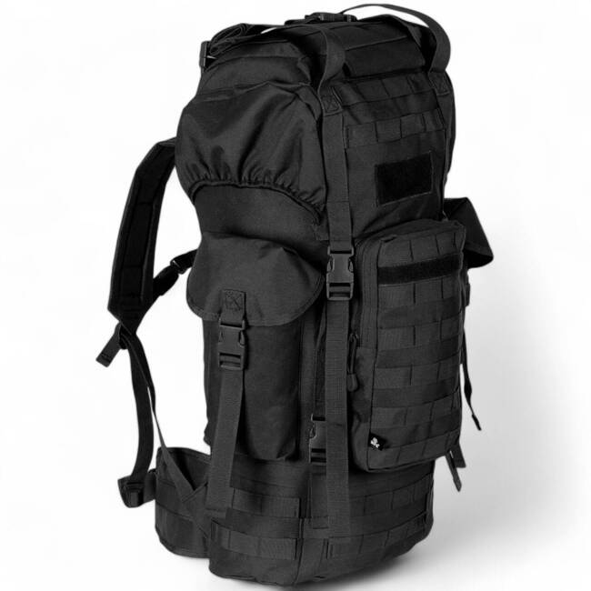 RUCSAC COMBAT BW - MOLLE - TIJA ALUMINIU - 65 L - MFH - NEGRU