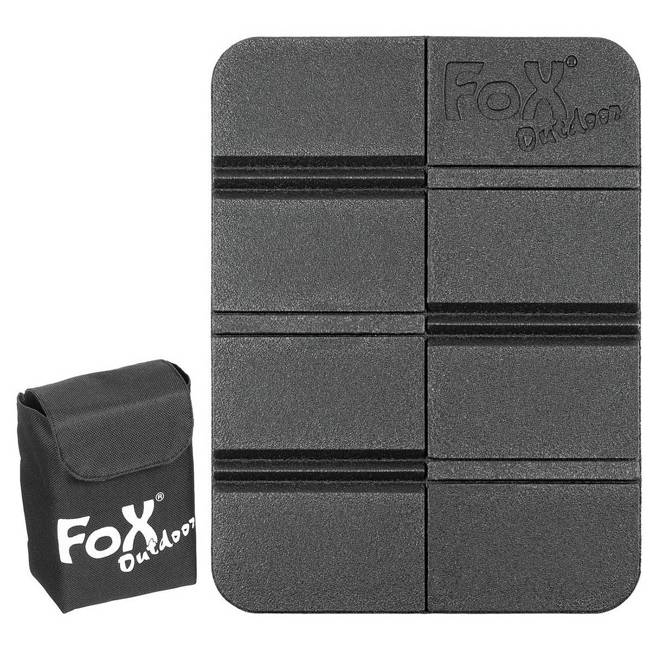 SALTEA PLIABILĂ PENTRU ȘEZUT - CU HUSĂ MOLLE - FOX® Outdoor - NEGRU