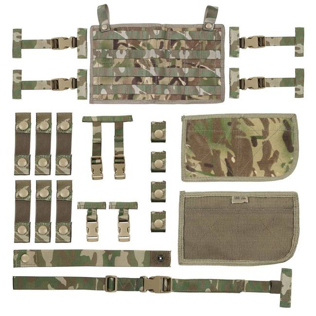 SET DE ACCESORII PENTRU ARMURA DE CORP GB - MTP CAMO - CA NOU