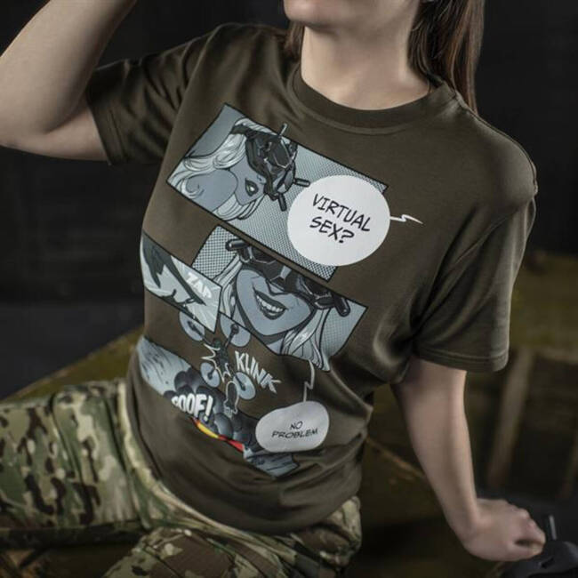 TRICOU COMICS DRONE GIRL - DARK OLIVE - M-TAC