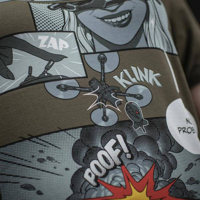 TRICOU COMICS DRONE GIRL - DARK OLIVE - M-TAC