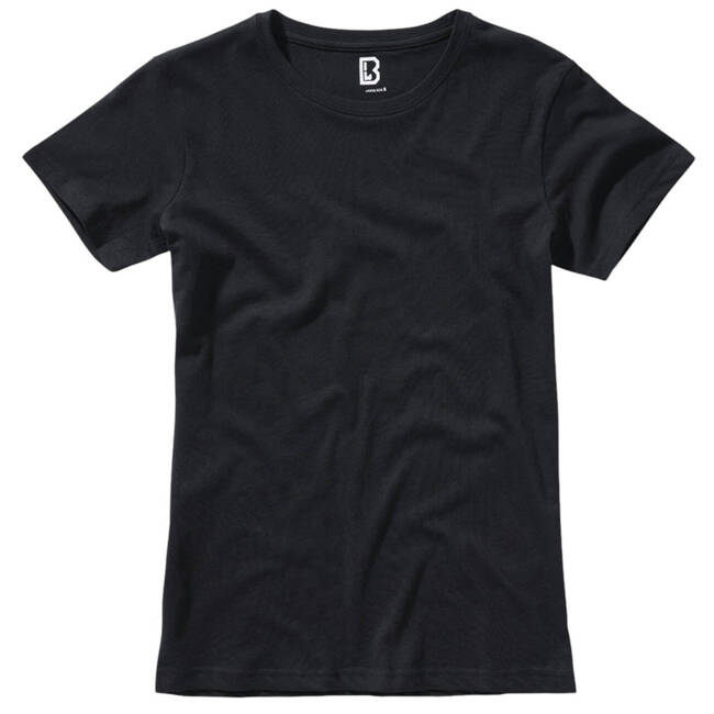 TRICOU DAMA DIN BUMBAC - NEGRU - BRANDIT